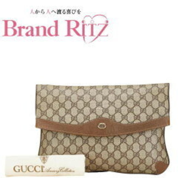 Gucci Bag Clutch Bag GG Supreme Shoulder - Picture 1 of 4